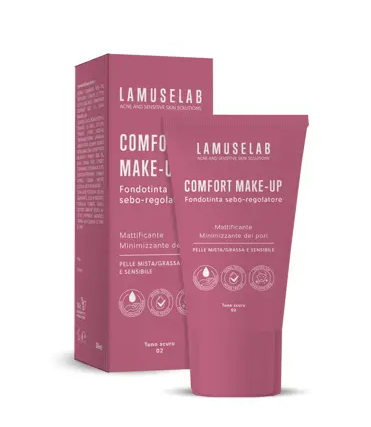 LAMUSELAB Comfort Make - Up Fondotinta Sebo - regolatore Tono Scuro 30 ml